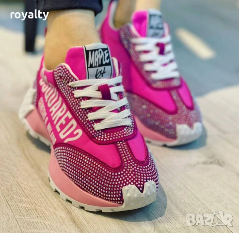 DSQUARED2 Дамски Маратонки с Камъни 36-40 Номер с Кутия 