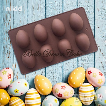 8 яйца яйце реален размер силиконов молд форма фондан шоколад гипс свещ , снимка 1 - Форми - 36118785