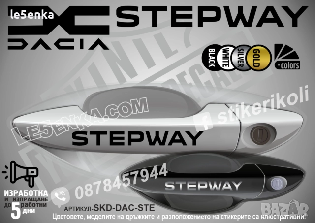 DACIA Stepway стикери дръжки SKD-DAC-STE