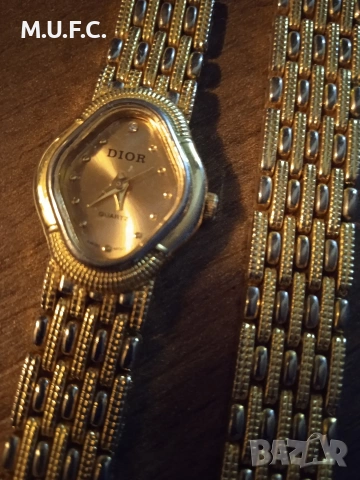 Часовник DIOR 24k позлатен.Уникален, снимка 6 - Дамски - 53099318