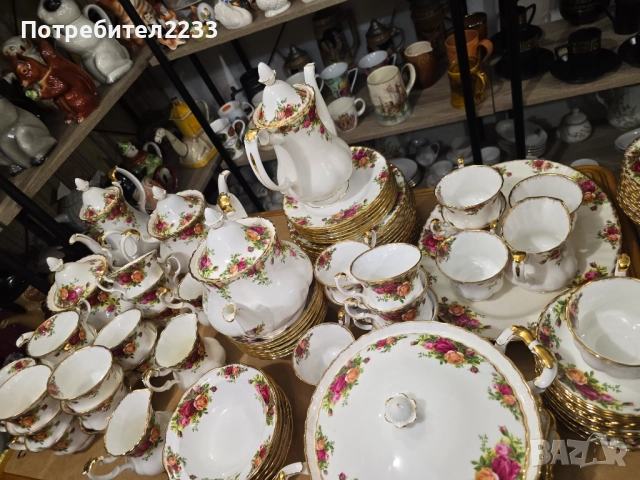 Royal Albert – Old Country Roses!  140 части • 24K позлата • Англия!  Цена: 4200 лв  Уникално голям , снимка 18 - Сервизи - 52433260
