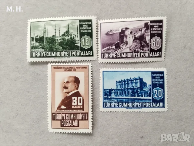 Пощенски марки Турция 1951