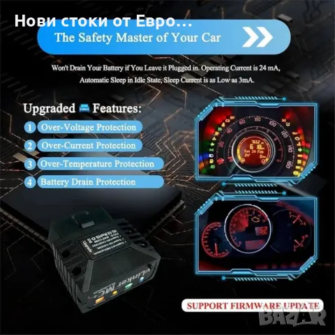 vLinker MC+ Mini Bluetooth OBD II адаптер за скенер за диагностика на автом , снимка 3 - Аксесоари и консумативи - 49448185
