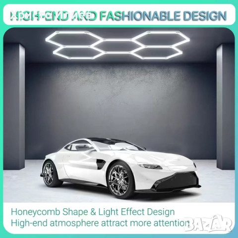 Осветление за гараж голяма LED Лед лампа за магазин фризьорски салон студио Модерна ярка светлина, снимка 7 - Лед осветление - 51818961