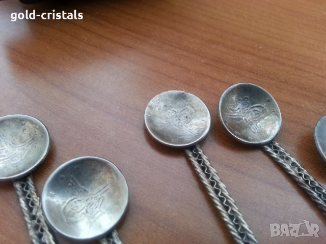Посребрени лъжички за кафе филигран, снимка 3 - Антикварни и старинни предмети - 36251226