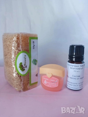 Промо комплект 910-етер.масло портокал,балсам устни и сапун тиквени влакна