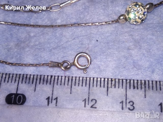 СРЕБЪРНО ФЕШЪН АРТ КОЛИЕ СРЕБРО 925 Част От КОМПЛЕКТ с БЯЛ ЕМАЙЛ и КРИСТАЛИ 37358, снимка 8 - Колиета, медальони, синджири - 40488246