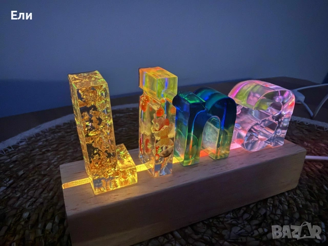 Персонализирани лампи с възможност за направа на име или текст по ваш избор., снимка 6 - Настолни лампи - 53113742