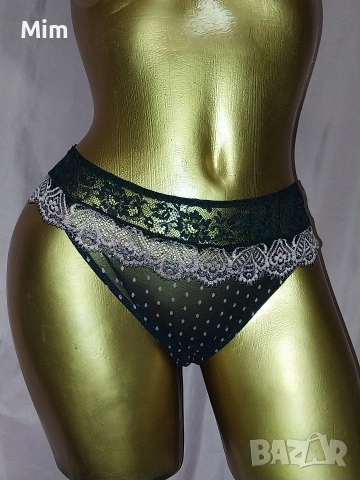  Резервирани Intimissimi M/L Дантелена Черна полупрашка с розова дантела , снимка 2 - Бельо - 53833227