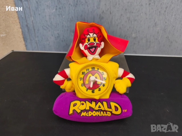 винтидж плюшен настолен часовник с Роналд Макдоналд