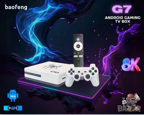 Нов 4GB Ram , 128gb Gaming TV Box Нова G7 Android 16 и 14  40,000 игри 15000 каналаИгрова конзола, снимка 4 - Други игри и конзоли - 53524131