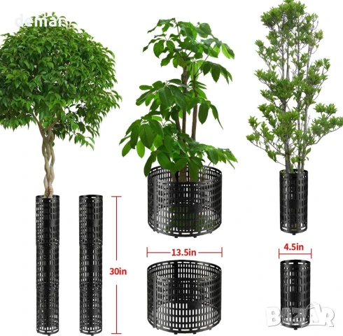 LZMDISU Протектор за ствол на дърво - 20 броя разширяем протектор, черен, снимка 5 - Други - 50941327