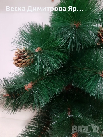 Елха естествено зелена с шишарки, снимка 4 - Декорация за дома - 52658940