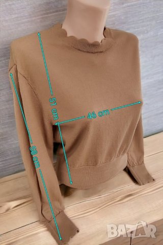 Pinko дамски пуловер от камилска вълна, С/М, снимка 7 - Блузи с дълъг ръкав и пуловери - 41912308