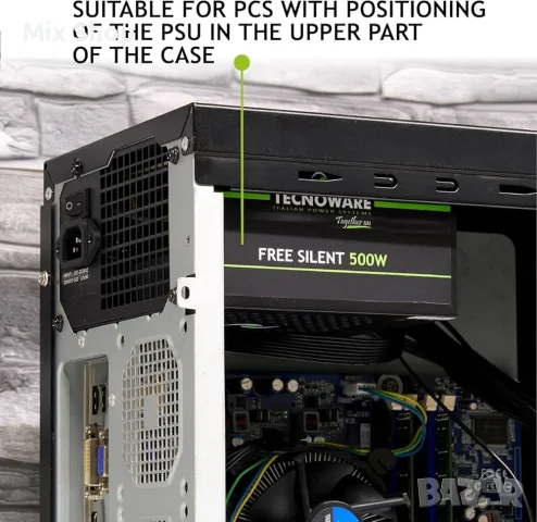 Нов Захранващ блок Tecnoware Power Systems ATX Free Silent 500, снимка 6 - Друга електроника - 55727473