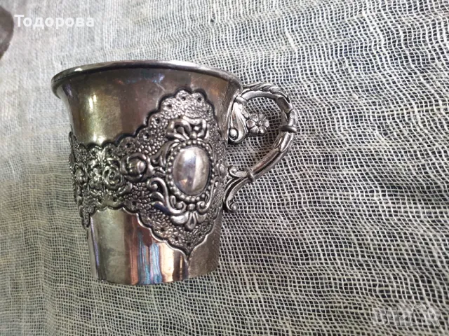Посребрени  чашки - 6 броя, снимка 3 - Антикварни и старинни предмети - 47473716