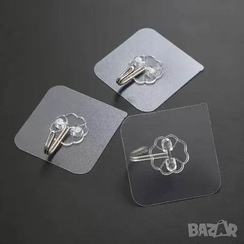 8бр. закачалки/куки за баня, кухня / залепящи се/