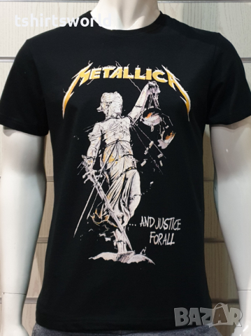 Нова мъжка тениска с дигитален печат на музикалната група METALLICA and justice for all, снимка 7 - Тениски - 36177984