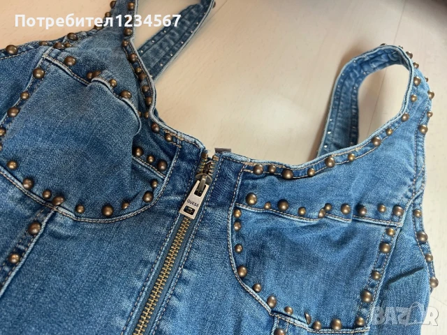 НОВА дънкова рокля GUESS-оригинал на под половин цена, снимка 7 - Рокли - 51397097