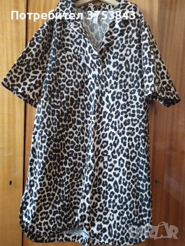 Рокля-риза h&m - леопардова, снимка 2 - Туники - 51157569