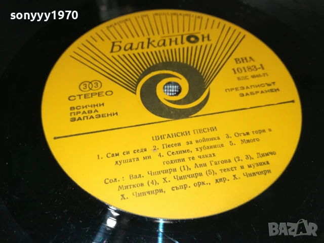ЦИГАНСКИ ПЕСНИ-ПЛОЧА 1006251008, снимка 9 - Грамофонни плочи - 50612326