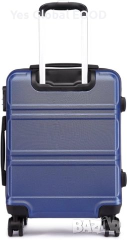 KONO твърд куфар 55 см 39 л с 4 колела и TSA ключалка тъмносин, снимка 4 - Куфари - 52403138