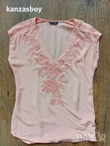 massimo dutti - дамска блуза коприна р-р 34/XS, снимка 4 - Тениски - 55849626