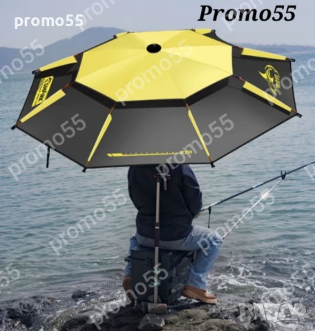 Плажен чадър с чупещо рамо, УВ защита, тризъбец, 220см., снимка 14 - Къмпинг мебели - 50585712