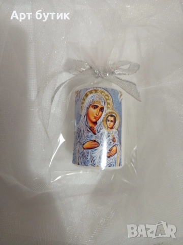 Бароков арт комплект за свето Кръщение , модел Св. Богородица, снимка 17 - Декорация - 52741287