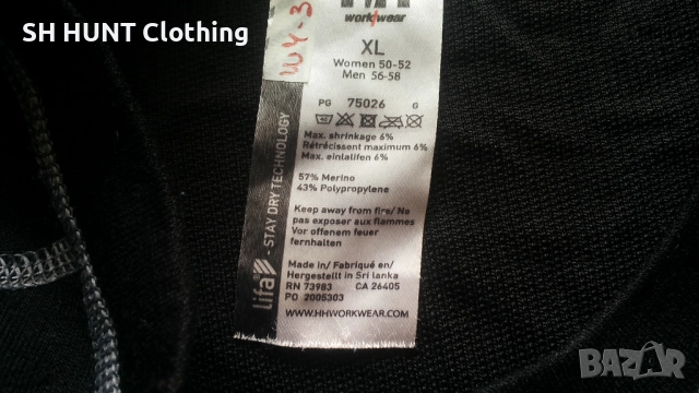 HELLY HANSEN Work Wear Thermo 57% Merino Wool размер L работна термо блуза W4-369, снимка 11 - Блузи - 52037696