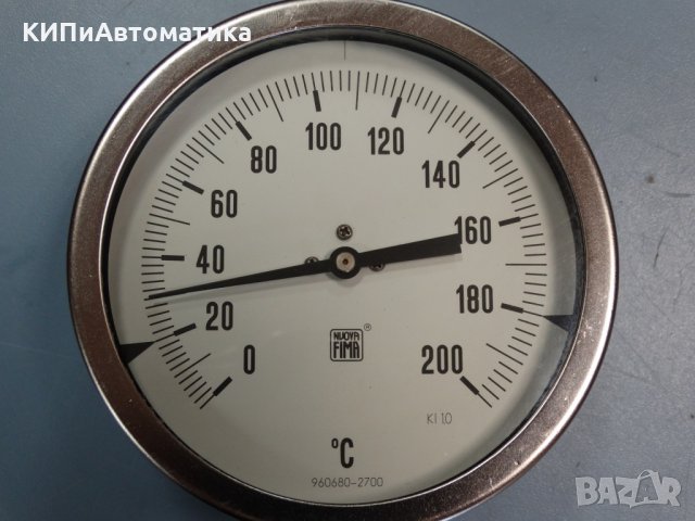 Индустриален термометър Nuova Fima 0-200C, L-130, снимка 2 - Резервни части за машини - 34451651