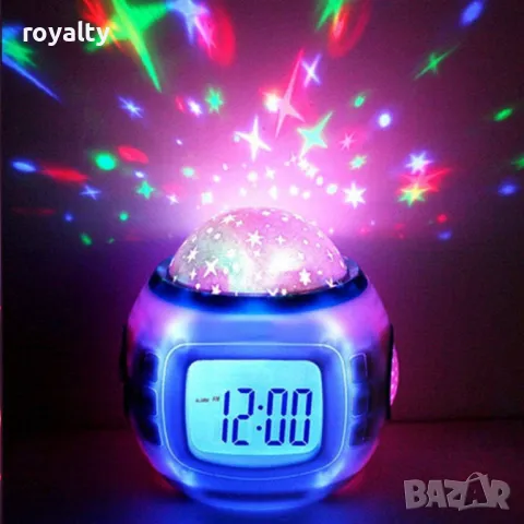 Будилник с прожекционна лампа – магията на звездното небе във вашата стая +музика, снимка 2 - Други стоки за дома - 49154096