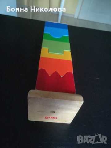 Детска дървена кула / низанка Goki, снимка 4 - Образователни игри - 38943955
