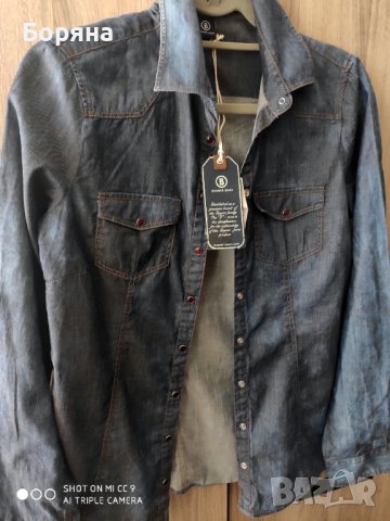 НАМАЛЕНА - Bogner Jeans нова дънкова риза , снимка 3 - Ризи - 41104394
