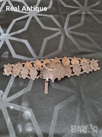 Страхотен антикварен руски кавказки сребърен колан с ниело , снимка 2 - Антикварни и старинни предмети - 50447020