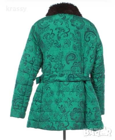 НОВО голямо тънко дамско яке с пухена яка (размер 2ХЛ), снимка 2 - Якета - 53632620