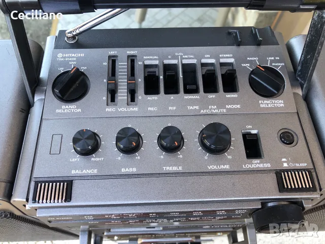 Hitachi TRK-9140E Много Голям и тежък радиокасетофон Хитачи!, снимка 7 - Радиокасетофони, транзистори - 55908189