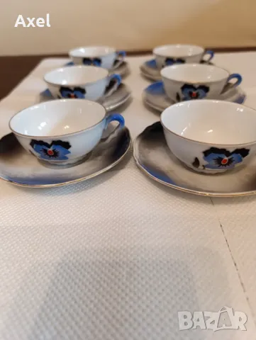 Оригинален чешки костен порцелан сервиз кафе, снимка 3 - Сервизи - 50060464