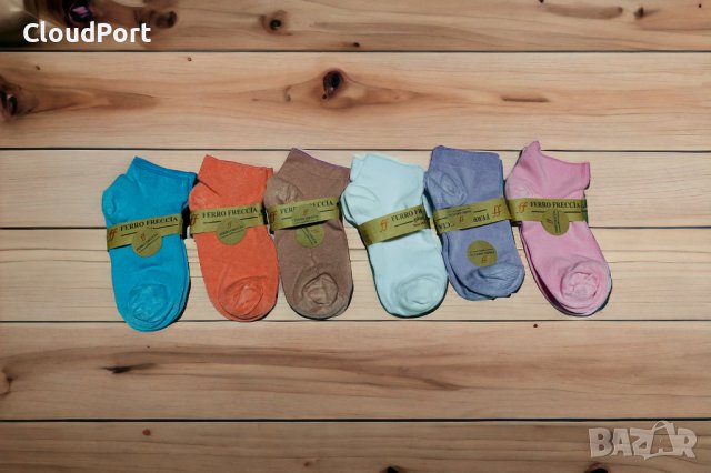 Многоцветни дамски чорапи 6 бр., снимка 1 - Дамски чорапи - 44498671