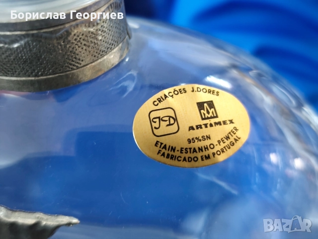 Гарафа за ракия + 6 чаши с кораб, Freitas & Dores Португалия , снимка 4 - Чаши - 52798922