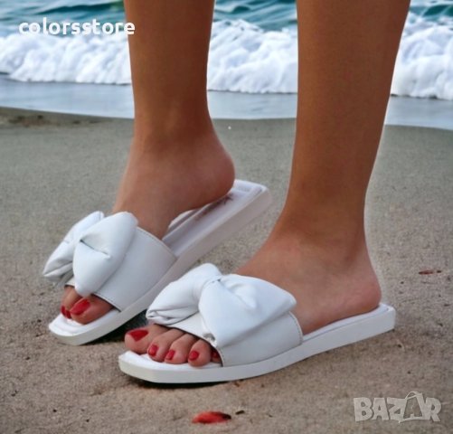 Равни чехли - бяла кожа - P3030