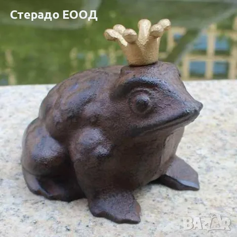 ЖАБКА С КОРОНКА, снимка 3 - Градински мебели, декорация  - 47778788