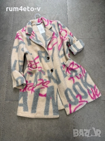 Вълнено палто в три цвята 