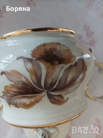 Двойка чайник и захарница KPM Kobenhavns Porcellains Maleri , снимка 2 - Сервизи - 49130742