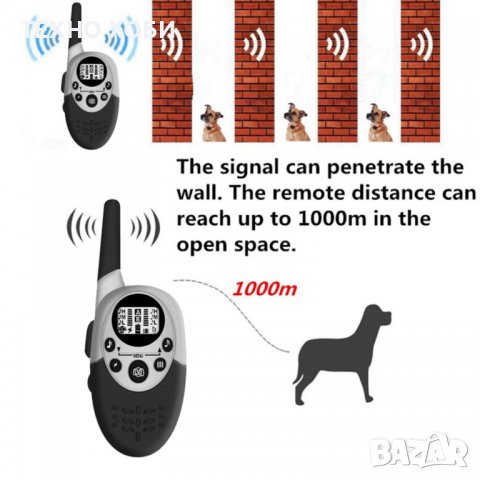Електронен нашийник за куче. каишка с ток и електроимпулси ,електрически команди, снимка 12 - За кучета - 39008271