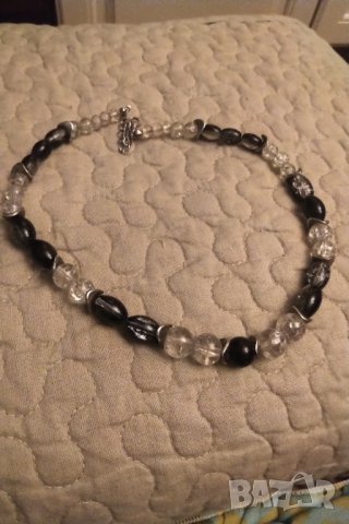 Огърлица мурано със сребърни елементи    НАМАЛЕНИЕ , снимка 8 - Колиета, медальони, синджири - 34615248