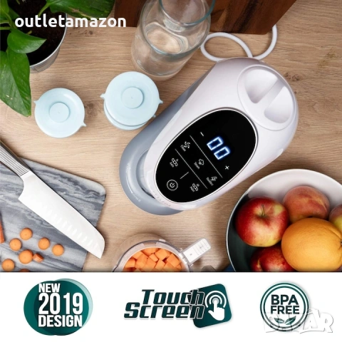 Многофункционален уред за приготвяне на здравословна бебешка храна 7 в 1 Sweety Fox, Без BPA, снимка 3 - Прибори, съдове, шишета и биберони - 53389397