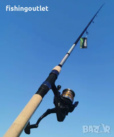 Комплект мач въдица ( 3.90мт 220гр) с макара 11 лагера и корда. Нови , снимка 2 - Въдици - 47355120