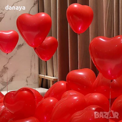 4495 Романтични балони сърце, 6 броя, снимка 2 - Декорация за дома - 44430801