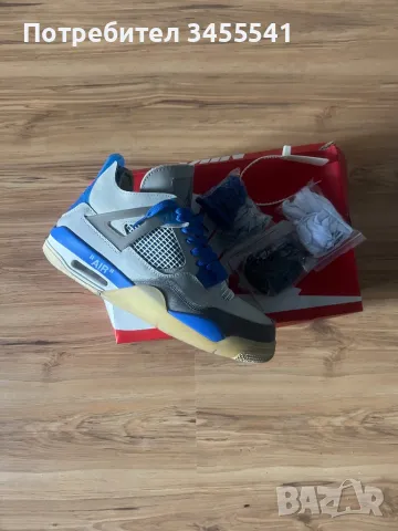 Nike air jordan 4 off white x military blue , снимка 2 - Маратонки - 48097594